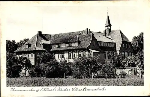 Ak Hermannsburg Südheide in der Lüneburger Heide, Christianschule