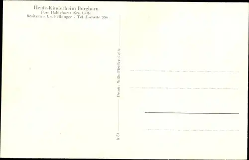 Ak Habighorst in Niedersachsen, Heidekinderheim Burghorn