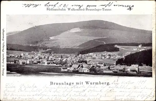 Ak Braunlage im Oberharz, Wurmberg, Panorama vom Ort