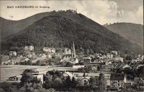 Ak Bad Harzburg am Harz, Burgberg, Panorama vom Ort