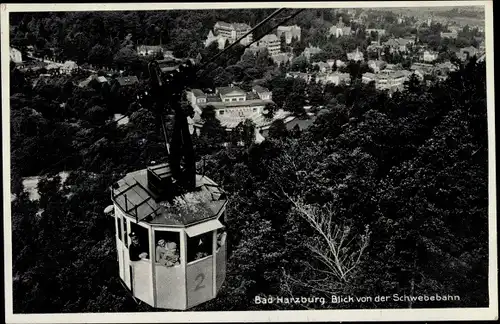 Ak Bad Harzburg am Harz, Blick von der Schwebebahn