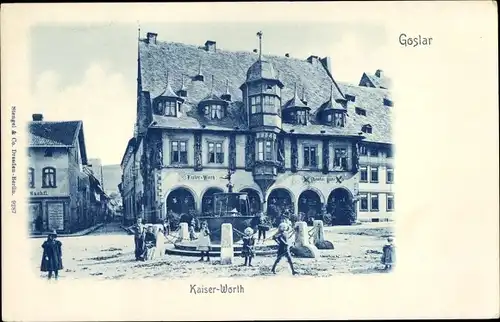 Ak Goslar am Harz, Kaiser-Worth, Brunnen