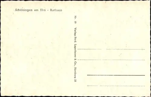 Ak Schöningen am Elm, Rathaus