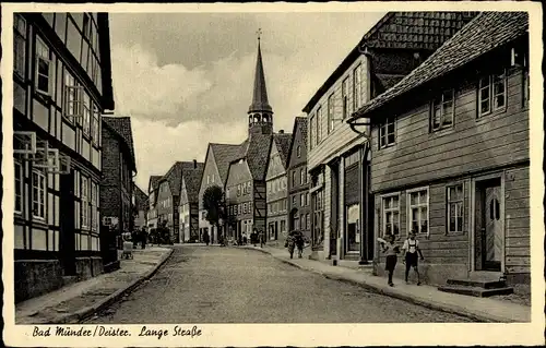 Ak Bad Münder am Deister, Lange Straße