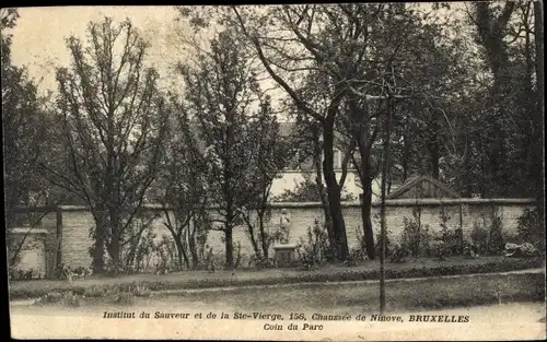 Ak Bruxelles Brüssel, Institut du Sauveur et de la Ste-Vierge, Chaussee de Ninove, Coin du Parc