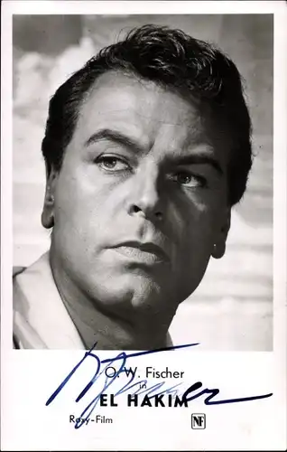 Ak Schauspieler O. W. Fischer, Portrait, Autogramm, El Hakim