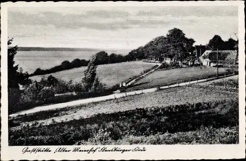 Ak Glücksburg, Alter Meierhof, Gaststätte, Dorfpartie