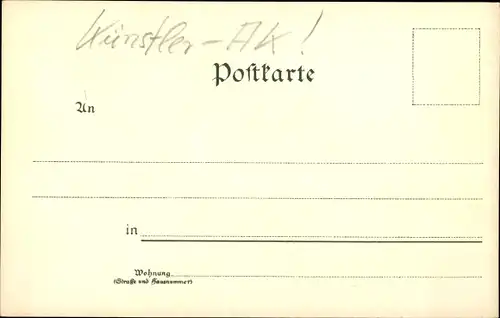 Litho Miesbach in der Region Oberland Oberbayern, Blick auf den Ort, Mann, Frauen in Volkstrachten