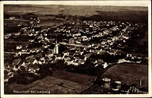 Ak Naunhof im Kreis Leipzig, Blick auf den Ort, Fliegeraufnahme