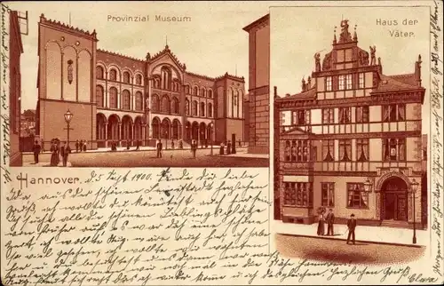 Litho Hannover in Niedersachsen, Provinzial Museum, Haus der Väter