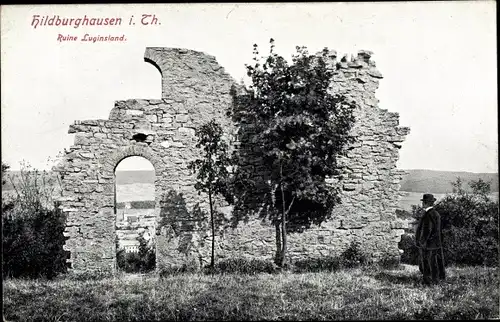 Ak Hildburghausen in Thüringen, Ruine Luginsland