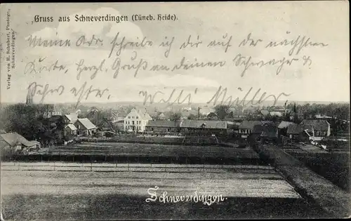 Ak Schneverdingen Lüneburger Heide, Panorama