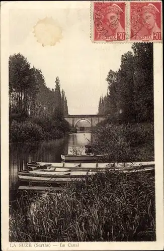 Ak La Suze Sarthe, Der Kanal