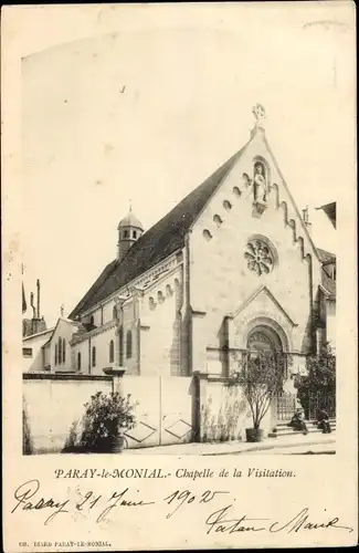 Ak Paray le Monial Saône et Loire, Kapelle Mariä Heimsuchung