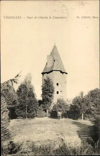 Ak Charolles Saône et Loire, Turm von Charles le Temeraire