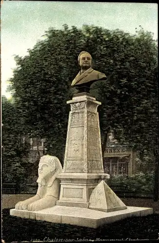 Ak Chalon sur Saone Saone et Loire, Monument Chabas