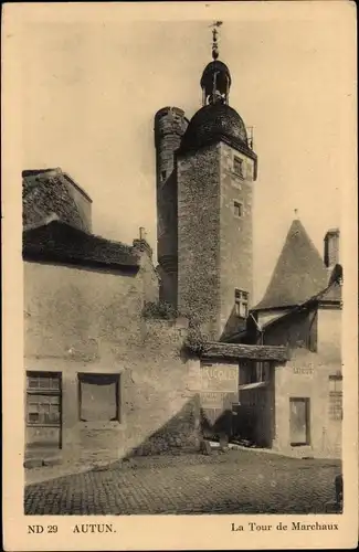 Ak Autun Saone-et-Loire, Der Marchaux-Turm