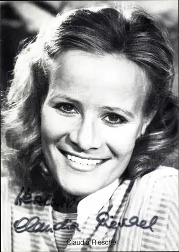 Ak Schauspielerin Claudia Rieschel, Portrait, Autogramm