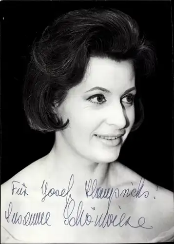 Ak Schauspielerin Susanne Schönwiese, Portrait, Autogramm