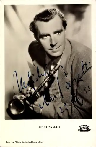 Ak Schauspieler Peter Pasetti, Portrait, Film Heimweh nach Dir, Autogramm
