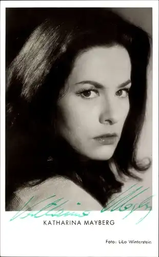 Ak Schauspielerin Katharina Mayberg, Portrait, Autogramm