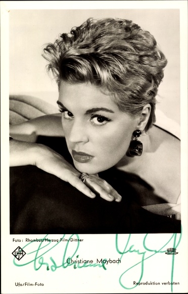 Ak Schauspielerin Christiane Maybach, Portrait, Autogramm Nr. 3909986