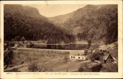 Ak Metzeral Alsace Haut Rhin, Lac du Schiessrothried, Schiessrothriedweier