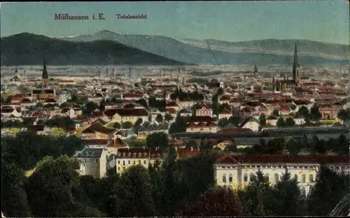 Ak Mulhausen Mühlhausen Elsass Bas Rhin, Totalansicht