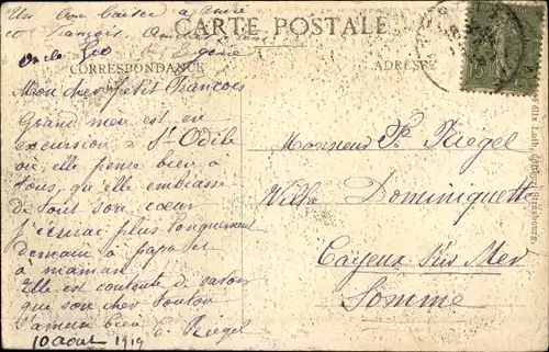 Ak Obernai Alsace Bas Rhin, Mont Sainte Odile, Kloster