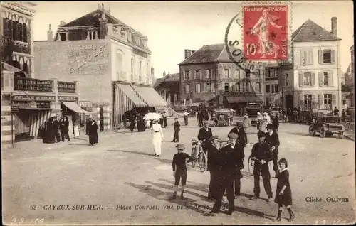 Ak Cayeux sur Mer Somme, Place Courbet