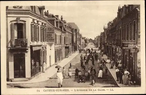 Ak Cayeux sur Mer Somme, Avenue de la Gare