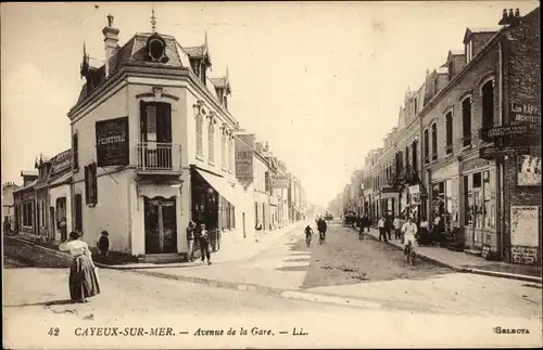 Ak Cayeux sur Mer Somme, Avenue de la Gare