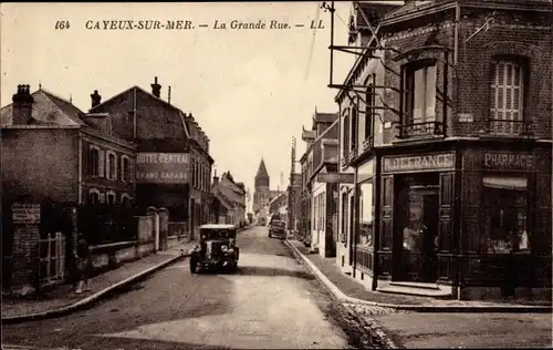 Ak Cayeux sur Mer Somme, La Grande Rue, Apotheke