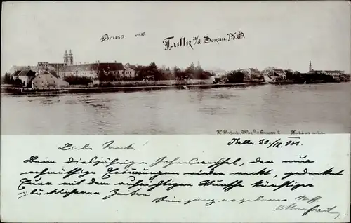 Foto Ak Tulln an der Donau Niederösterreich, Blick auf den Ort