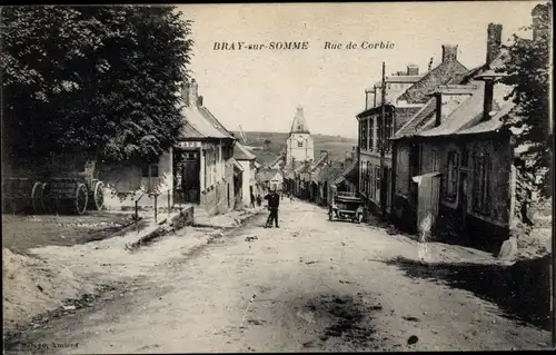 Ak Bray sur Somme, Route de Corbie