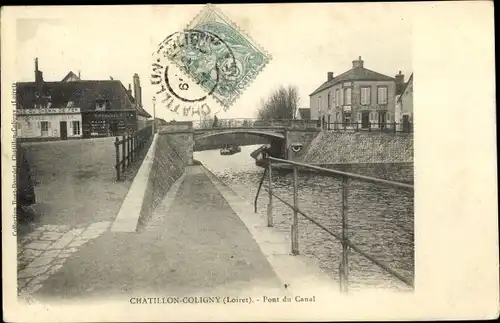 Ak Chatillon Coligny Loiret, Pont du Canal