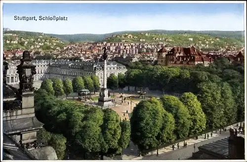 Ak Stuttgart am Neckar, Schlossplatz