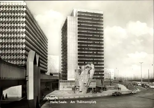 Ak Halle an der Saale, Am Thälmannplatz