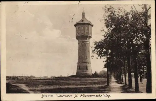 Ak Bussum Nordholland Niederlande, Watertoren N. Hilversumsche Weg