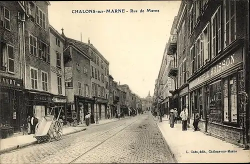 Ak Chalons-sur-Marne, Rue de Marne, Boulangerie Brisson