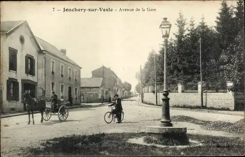 Ak Jonchery an der Vesle Marne, Avenue de la Gare