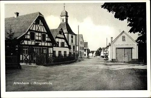 Ak Altenheim Neuried in Baden, Hauptstraße, Kirche