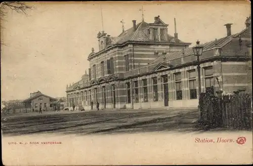 Ak Hoorn Nordholland Niederlande, Bahnhof