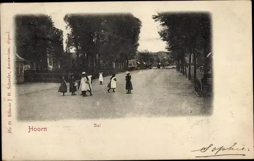 Ak Hoorn Nordholland Niederlande, Dal, Straßenpartie