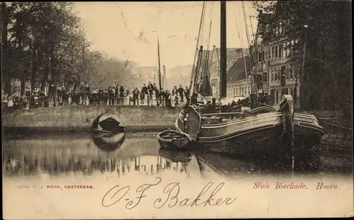 Ak Hoorn Nordholland Niederlande, Sluis, Bierkade