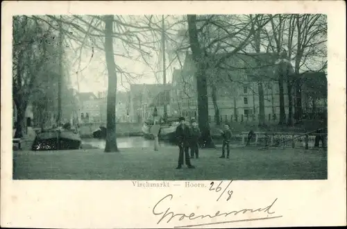 Ak Hoorn Nordholland Niederlande, Vischmarkt