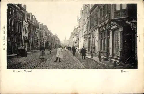 Ak Hoorn Nordholland Niederlande, Groote Noord, Straßenpartie