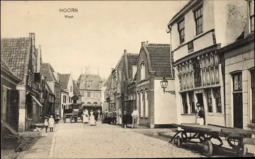 Ak Hoorn Nordholland Niederlande, West, Straßenpartie