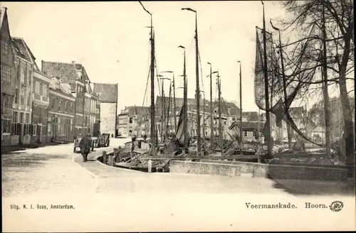 Ak Hoorn Nordholland Niederlande, Veermanskade