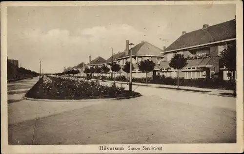 Ak Hilversum Nordholland Niederlande, Simon Stevinweg